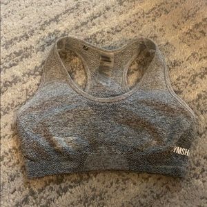 Gymshark ombré seamless sports bra black/lightgrey